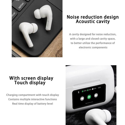LED Display Noise-Canceling Bluetooth Earbuds