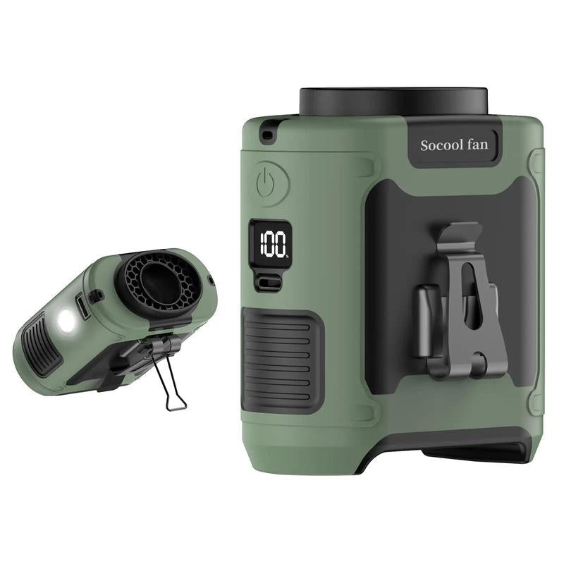 Portable 10,000mAh Power Bank: 3-in-1 Fan, Torch & LED Light