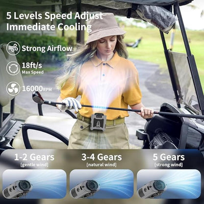 Portable 10,000mAh Power Bank: 3-in-1 Fan, Torch & LED Light