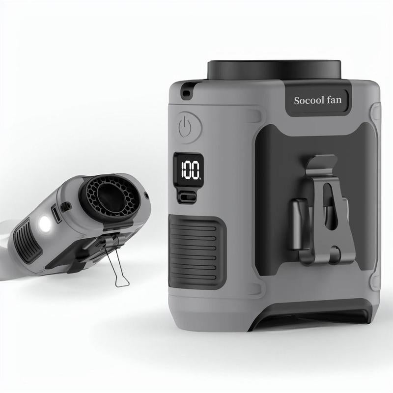 Portable 10,000mAh Power Bank: 3-in-1 Fan, Torch & LED Light