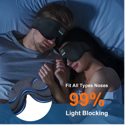 DreamTune 3D: Bluetooth Sleep Mask with Wireless Headset & Adjustable Eye Cover