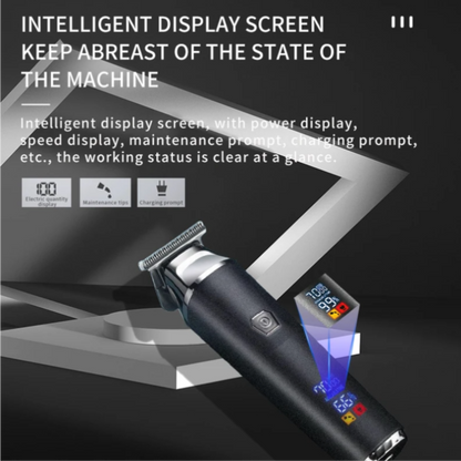 ZeroBlade™ Pro: Cordless 7000RPM Hair Trimmer with LCD Display