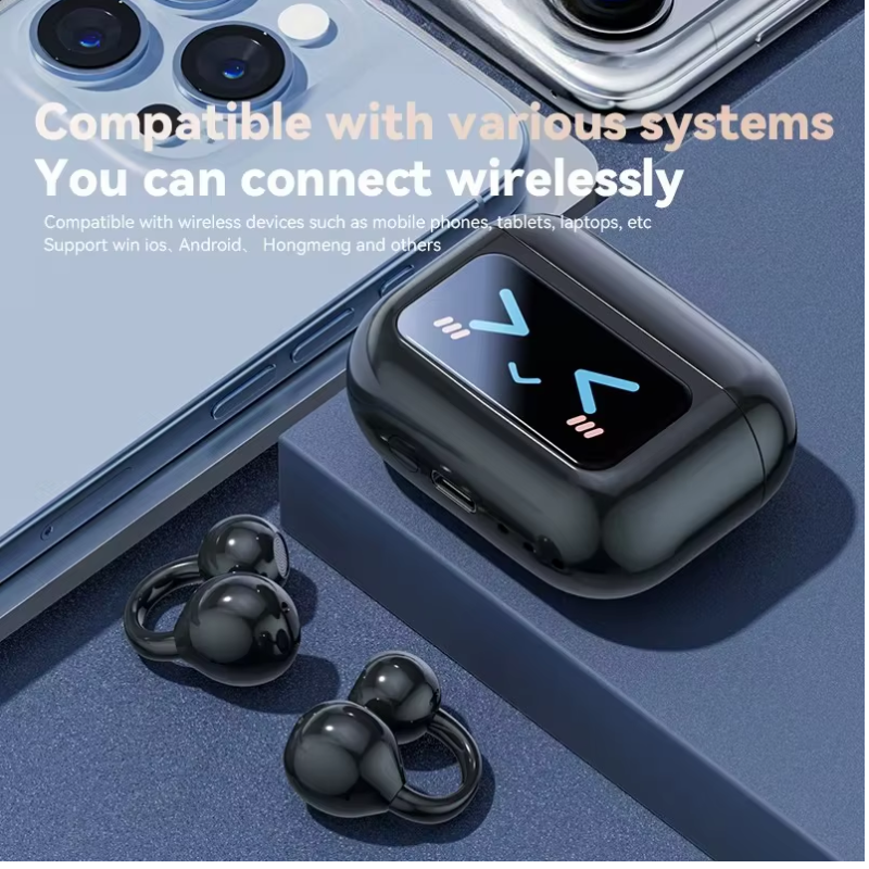 EchoGrip™ M100 ENC Ear Clip Earphones – Style, Sound, and Smart Control